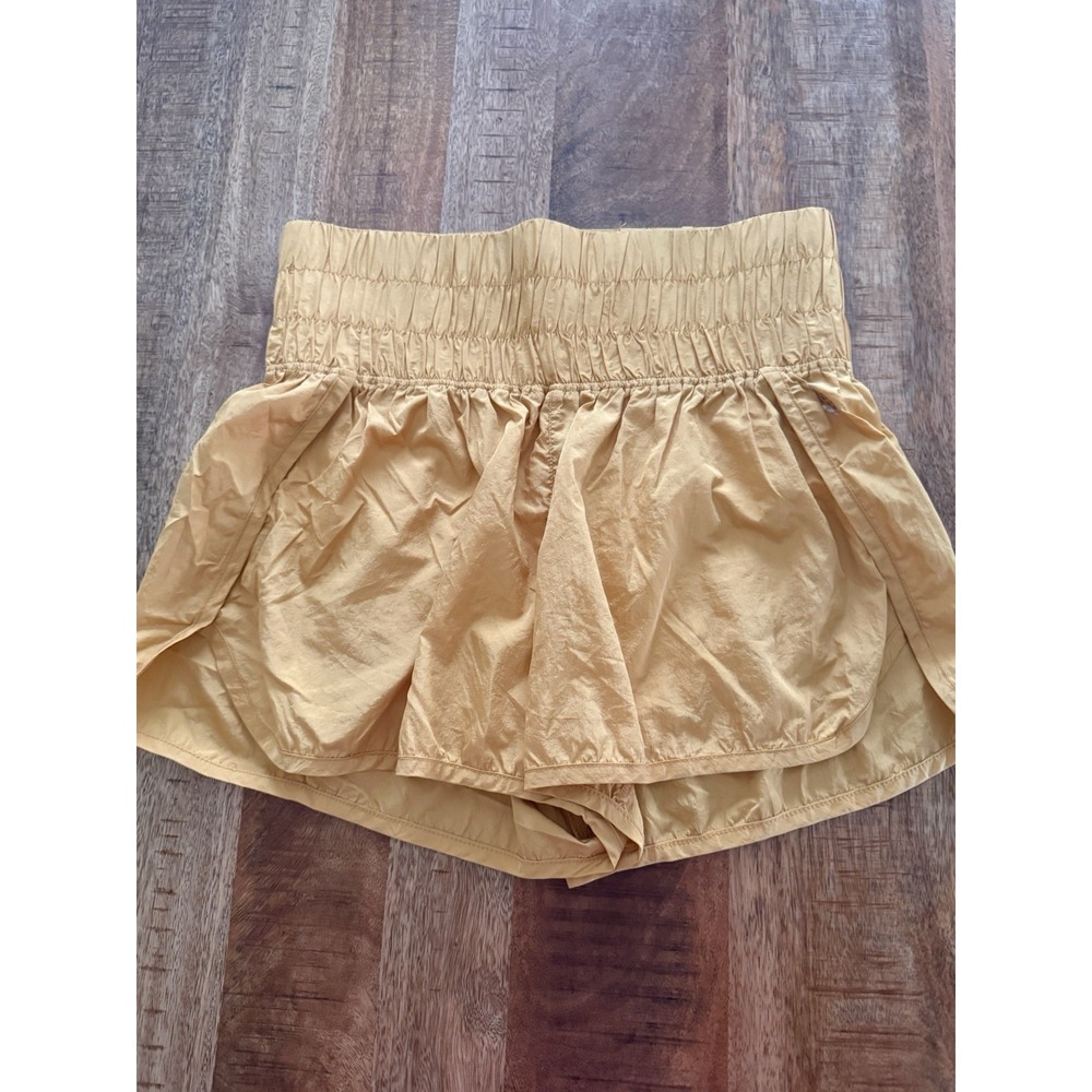 Free People Movement The Way Home High Waist Athletic Running Shorts Yellow‎ XL